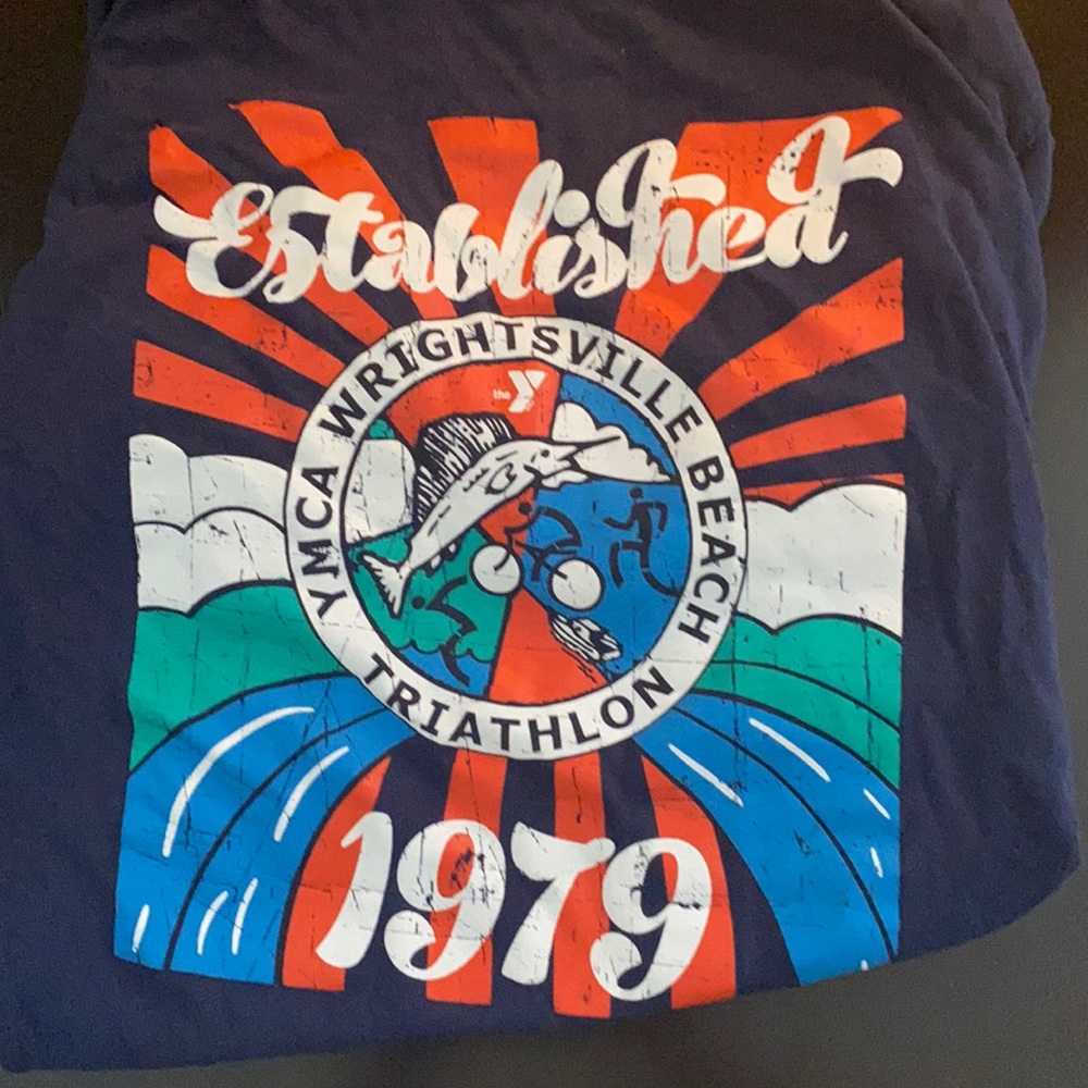 Dark blue Wrightsville beach t-shirt
